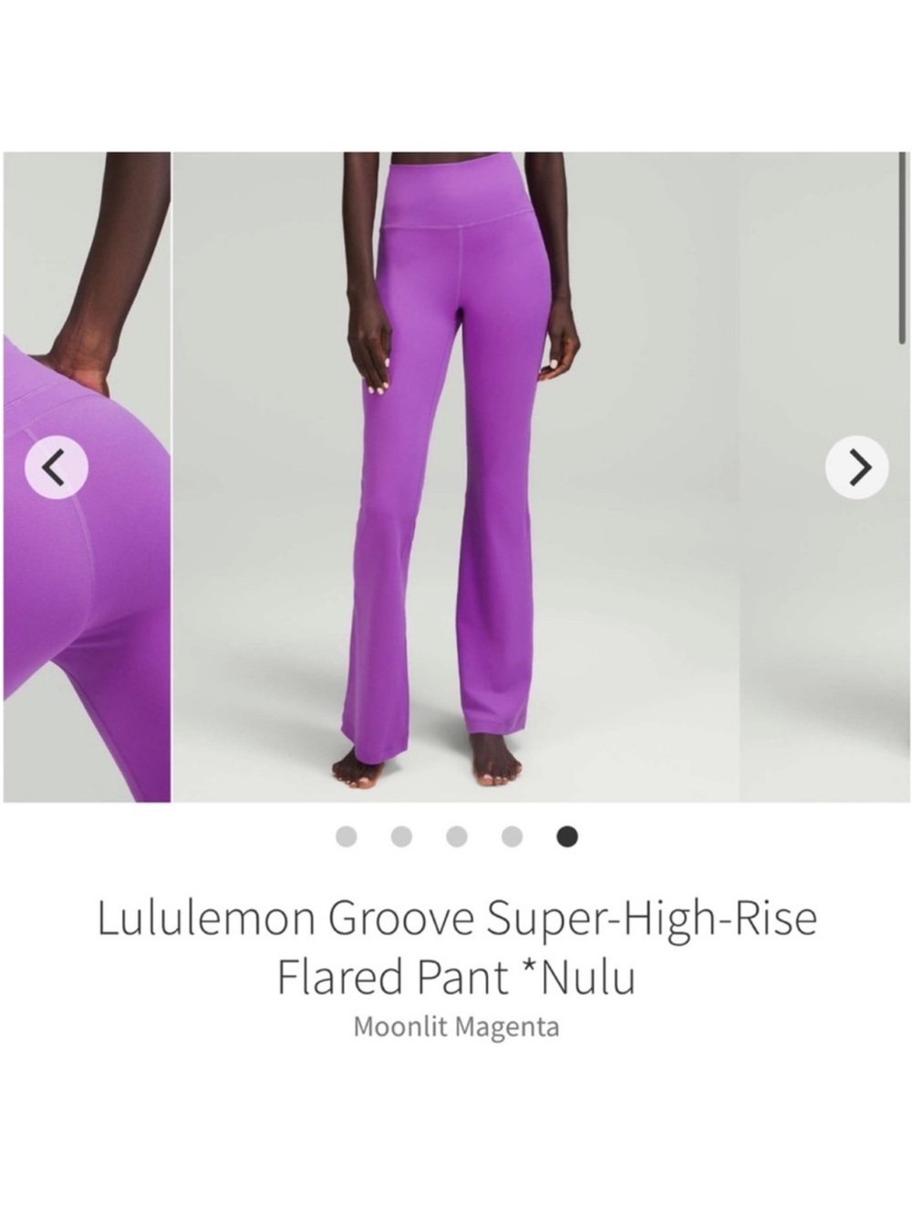 Lululemon Groove Super High Rise Flared Pants 32.5" Moonlit Magenta Sz 4